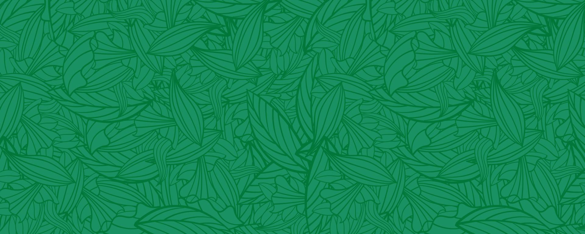Abstract  green leaf floral pattern vector background illustration
