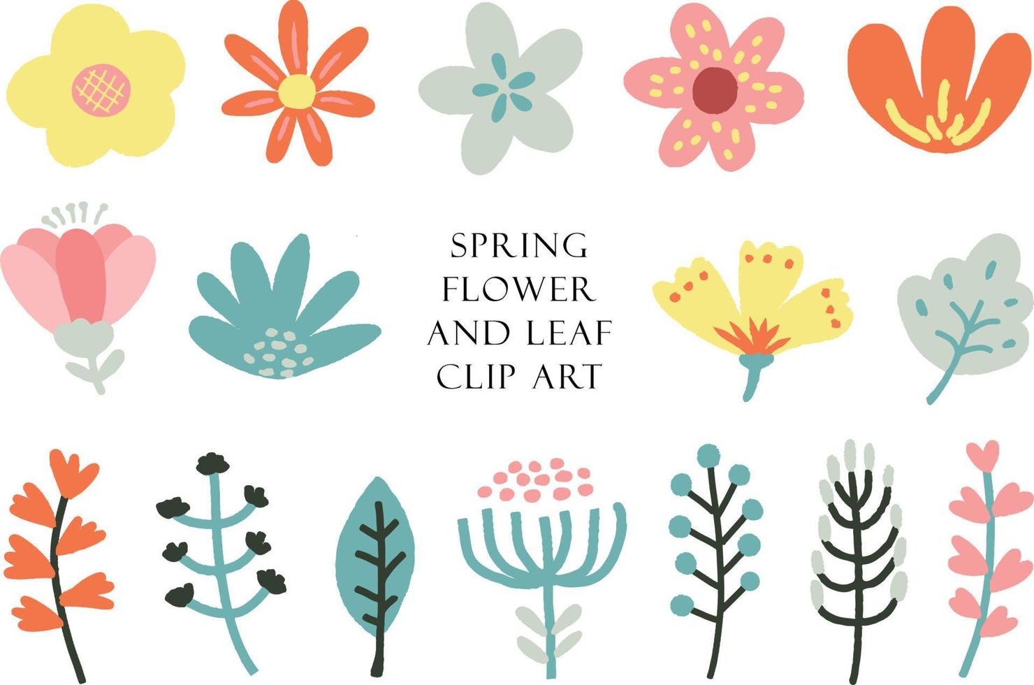 Cute Spring and Summer Flower Illustration vector