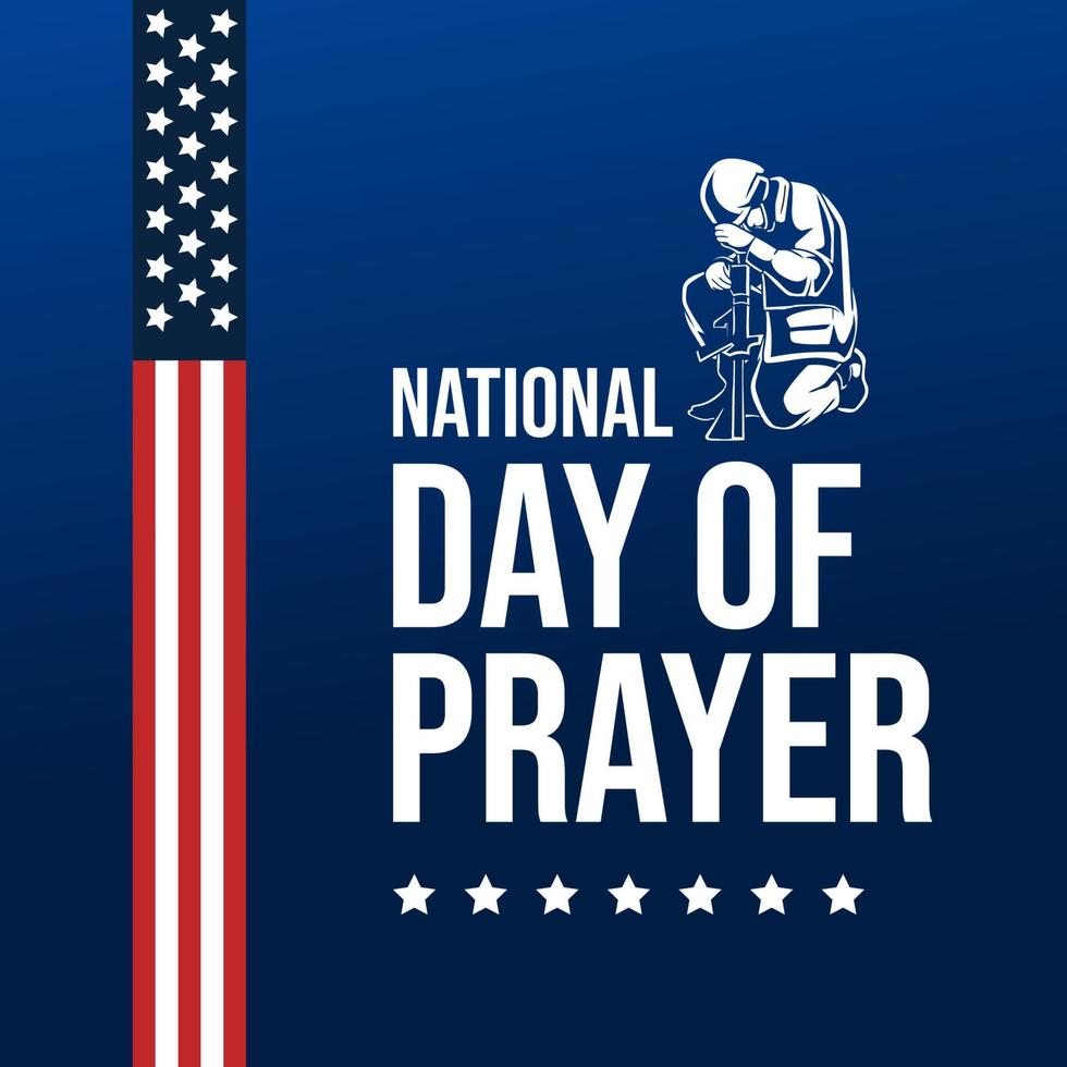 National Day of Prayer in United States vector