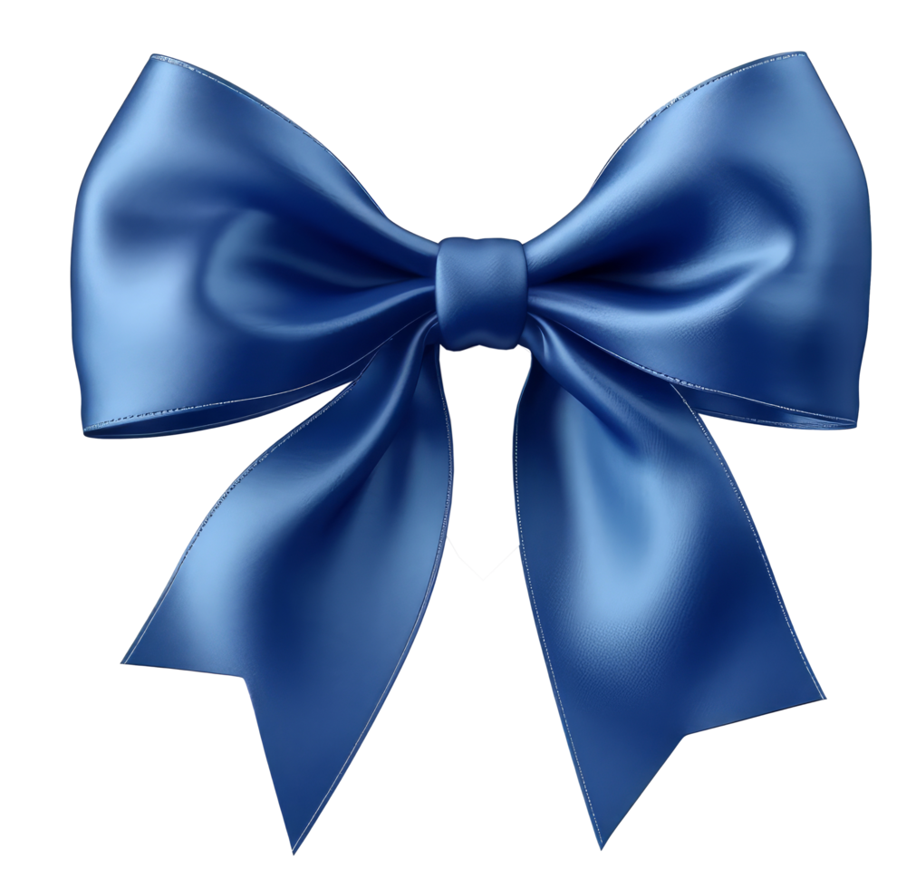 Blue isolated bow. png