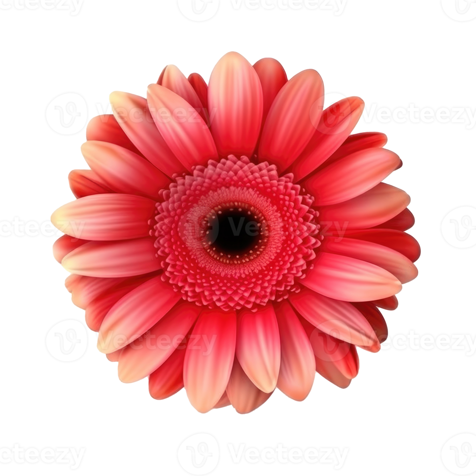 Gerbera flower hear isolated png