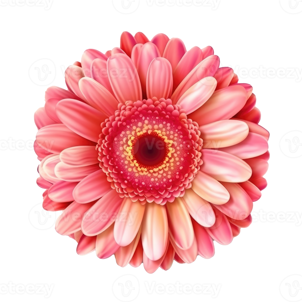 Gerbera flower hear isolated png