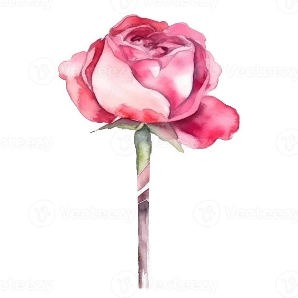 Watercolor Rose flower png