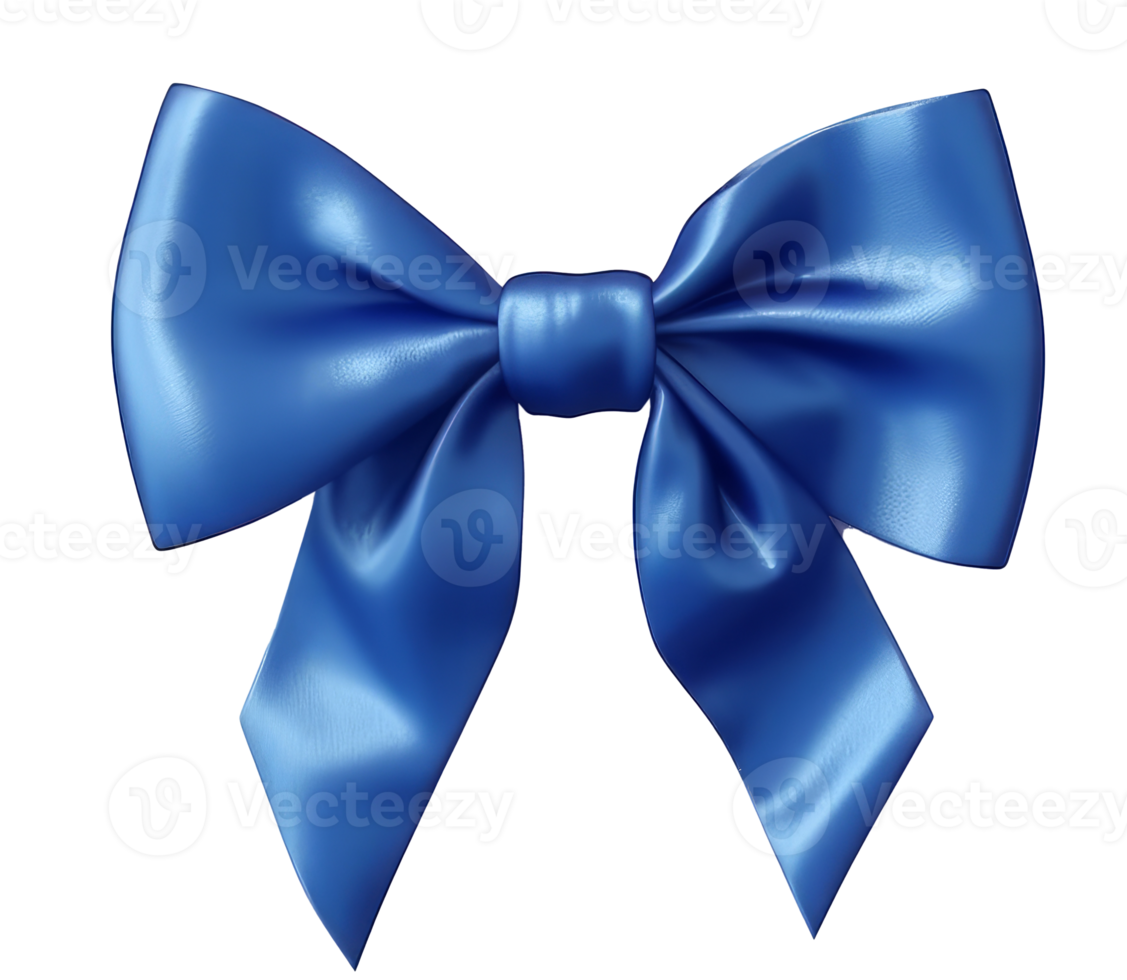 Blue isolated bow. png