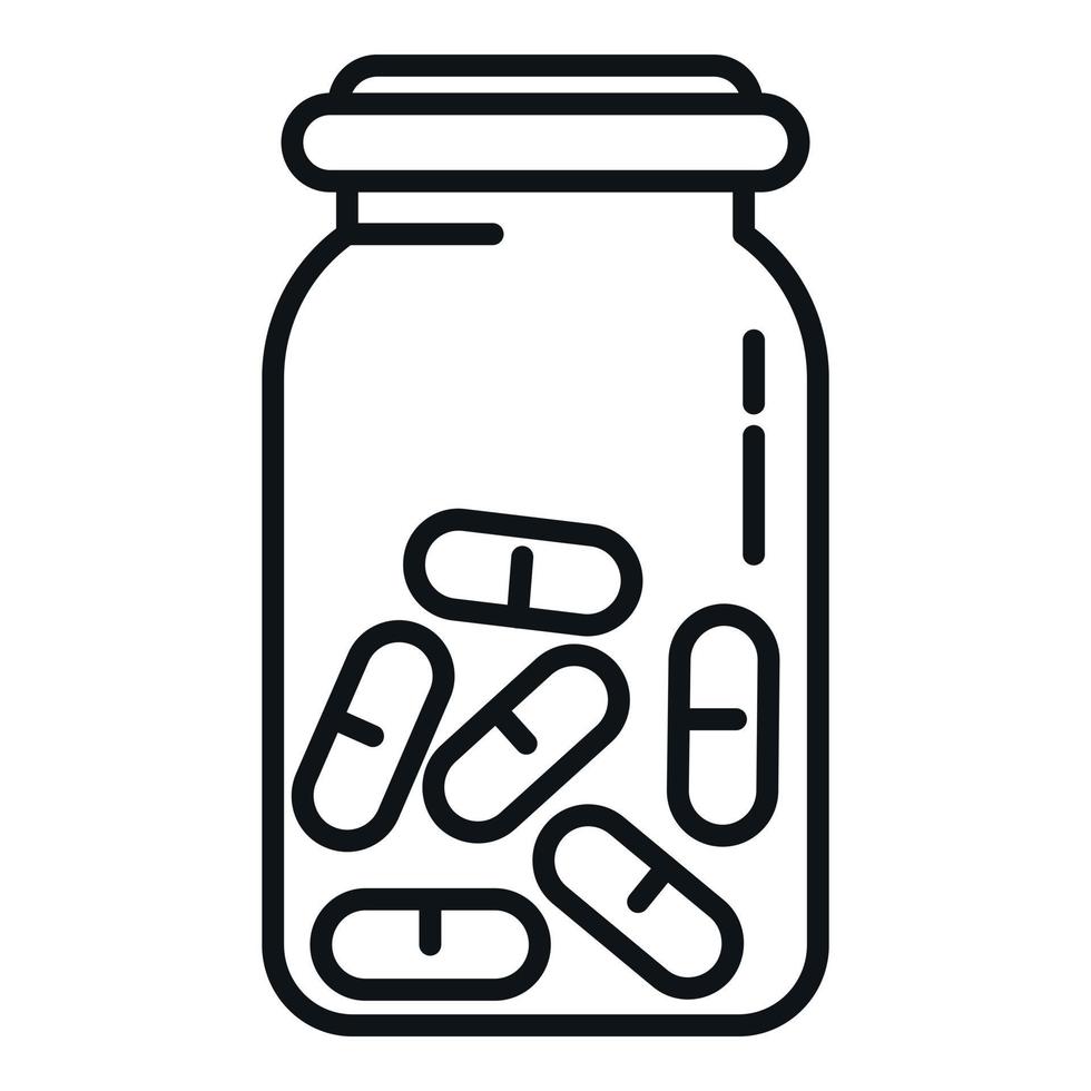 Cure pills icon outline vector. Drug health vector