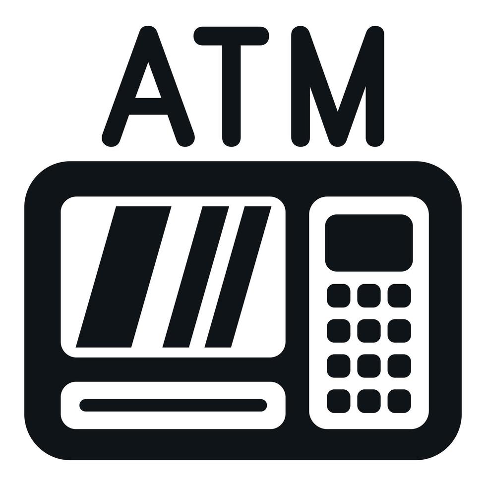 Money atm icon simple vector. Finance economy vector