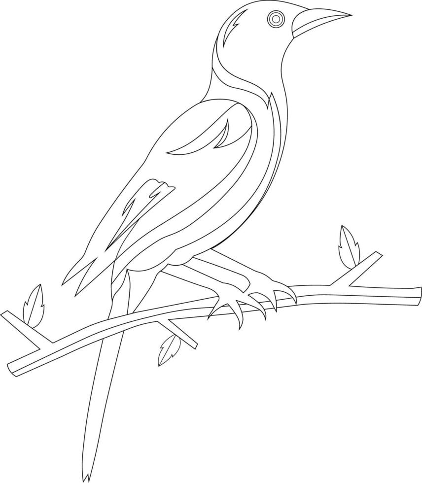 Bird Coloring Pages For Kids Free Vector