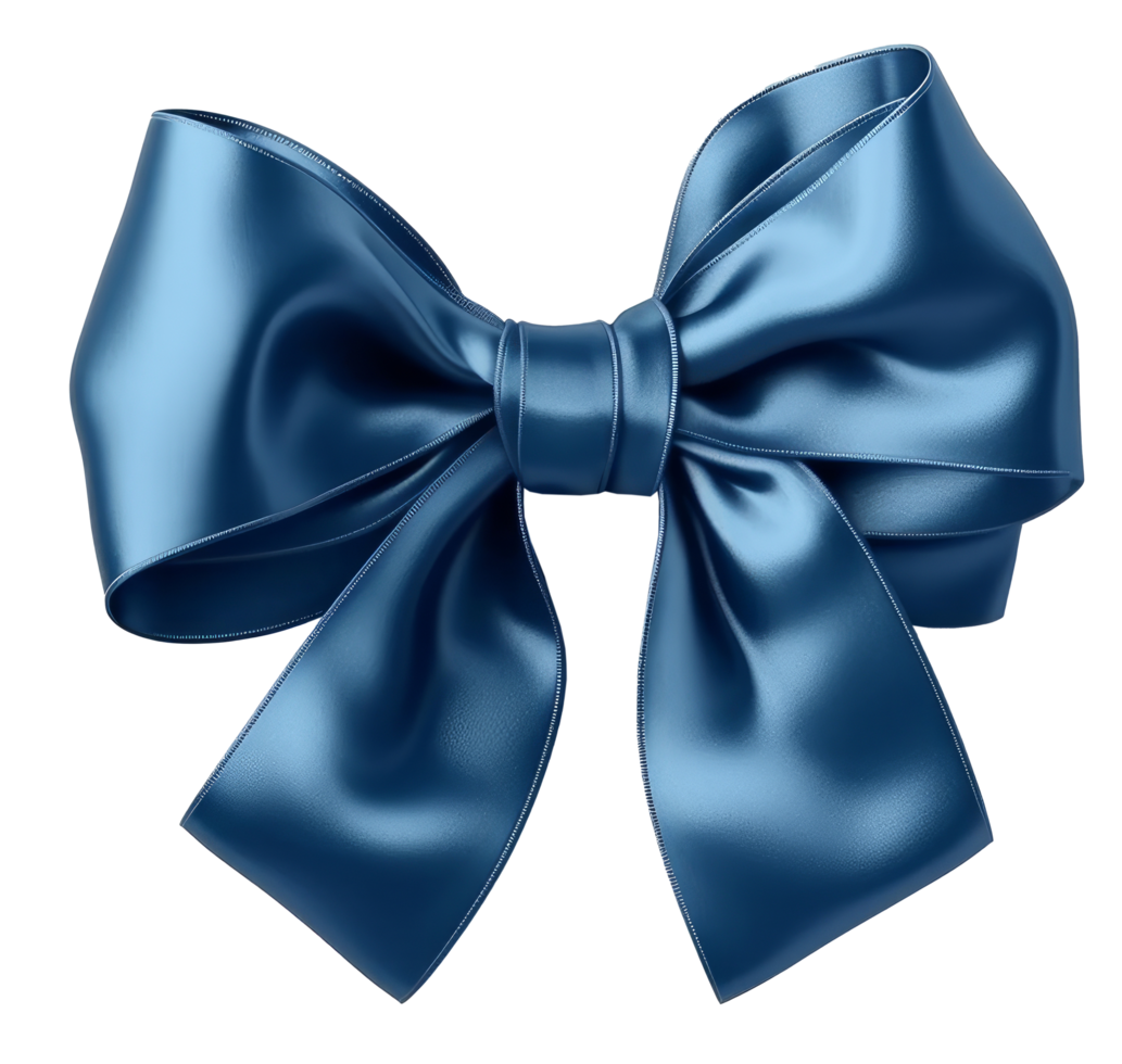 Blue isolated bow. png