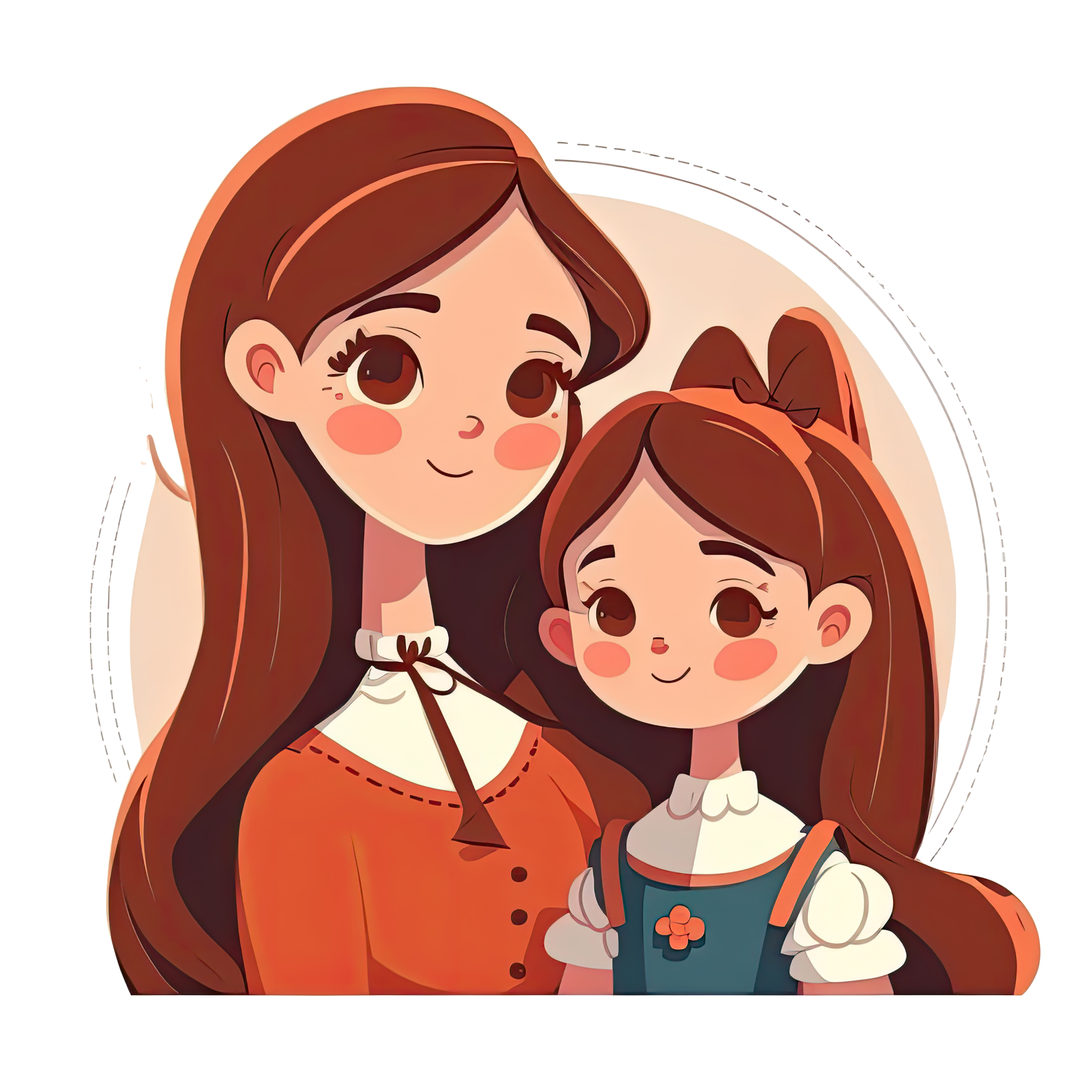 Madre Y Hija Dibujos Animados 22918216 PNG Mother And Daughter Cartoon Free Png