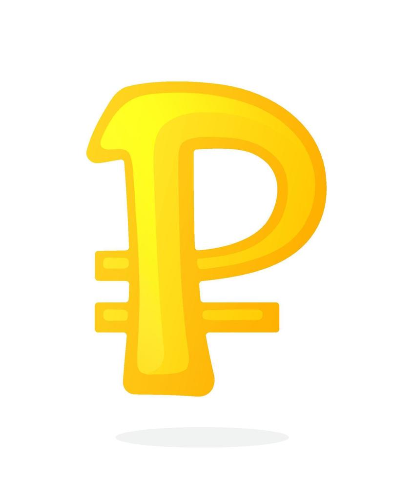 Golden sign of ruble vector