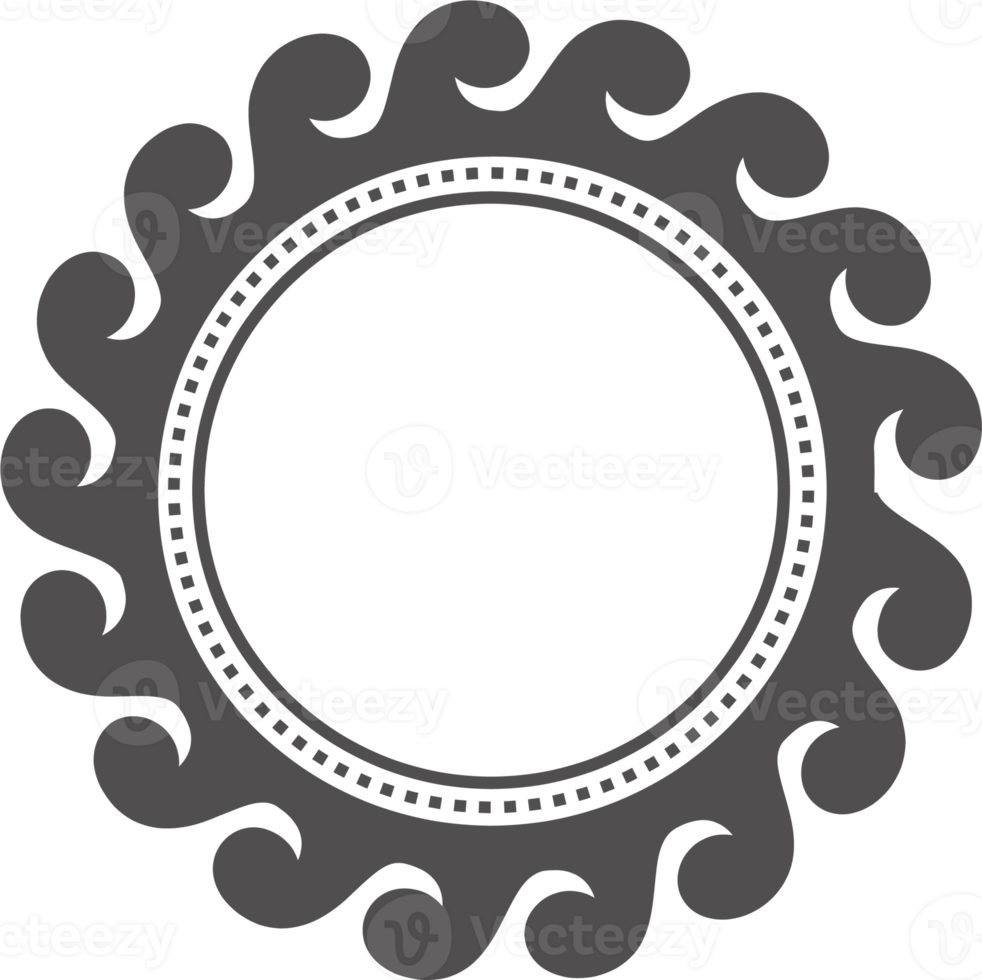 Circle Greek frame. Round meander border. Decoration pattern png