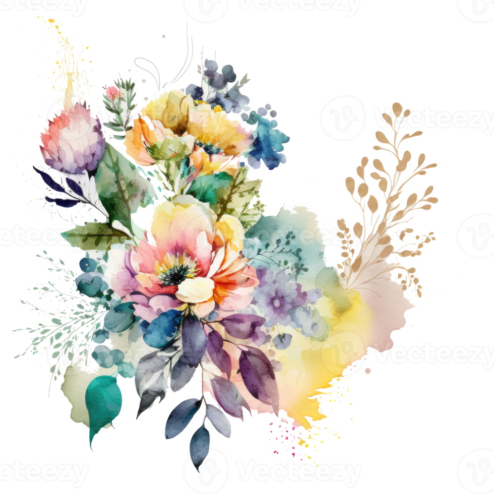 Cute Watercolor Natural Flower png