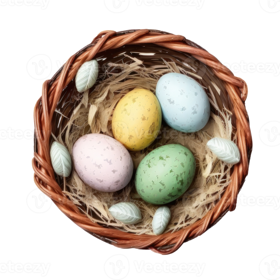 Cute Easter Eggs Isolated. png