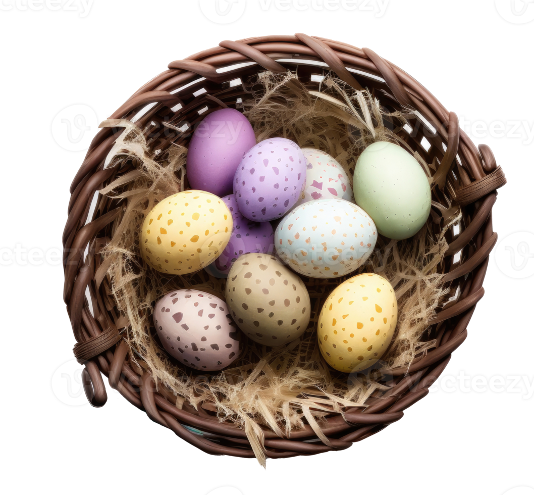 Cute Easter Eggs Isolated. png