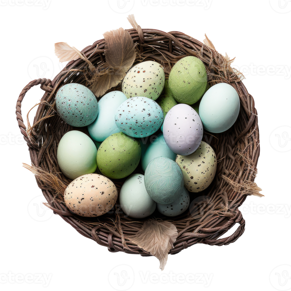 Cute Easter Eggs Isolated. png