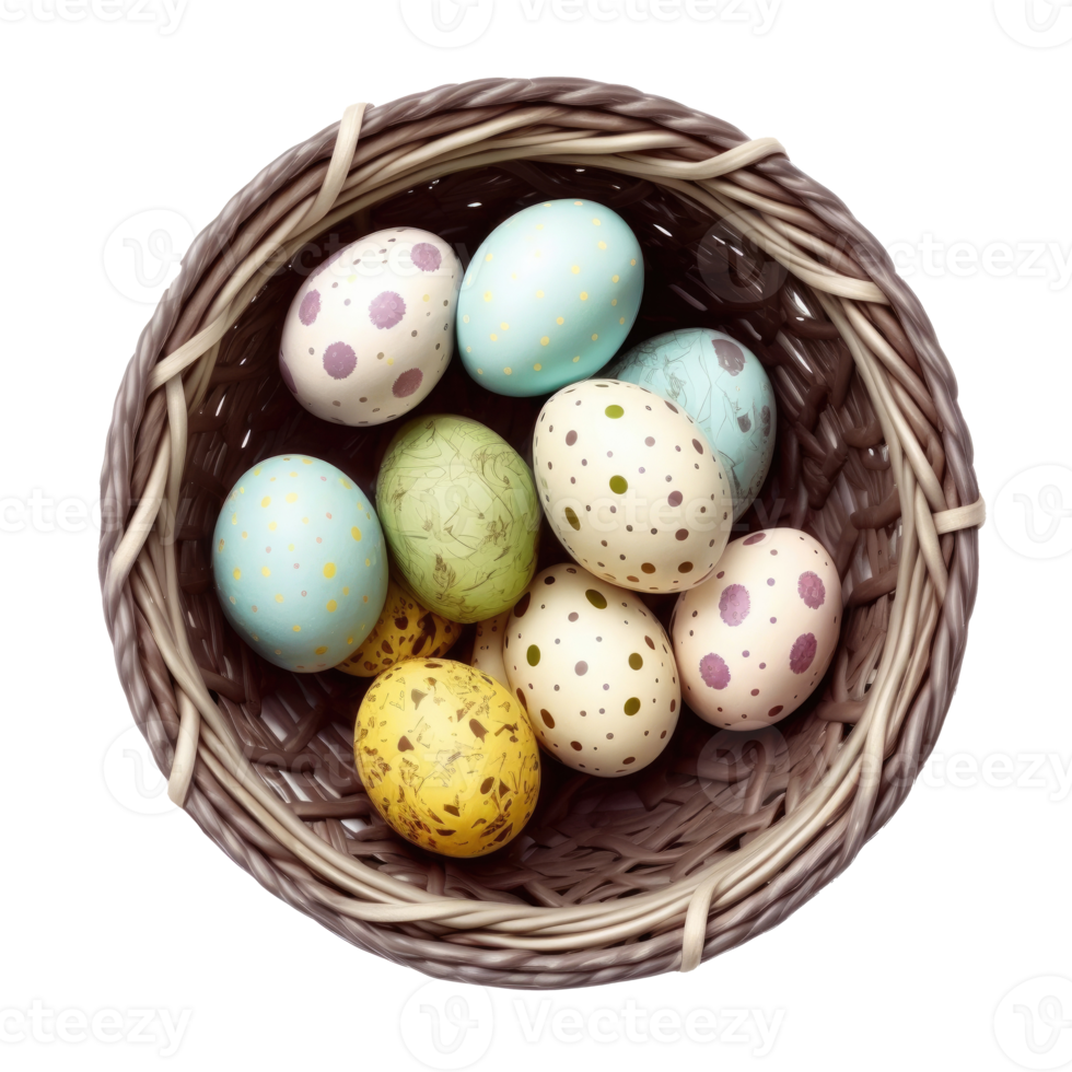 Cute Easter Eggs Isolated. png