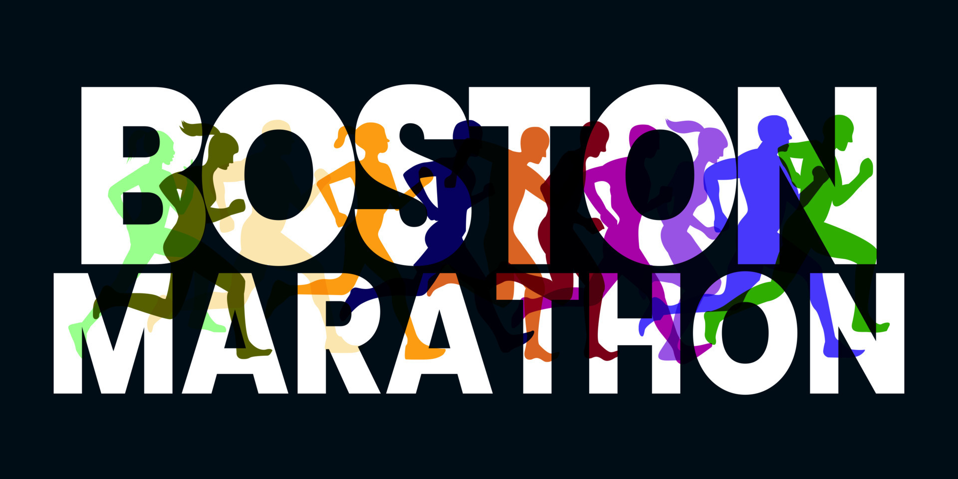 Boston Marathon sporting Event Patriots Day Banner Vector Illustration
