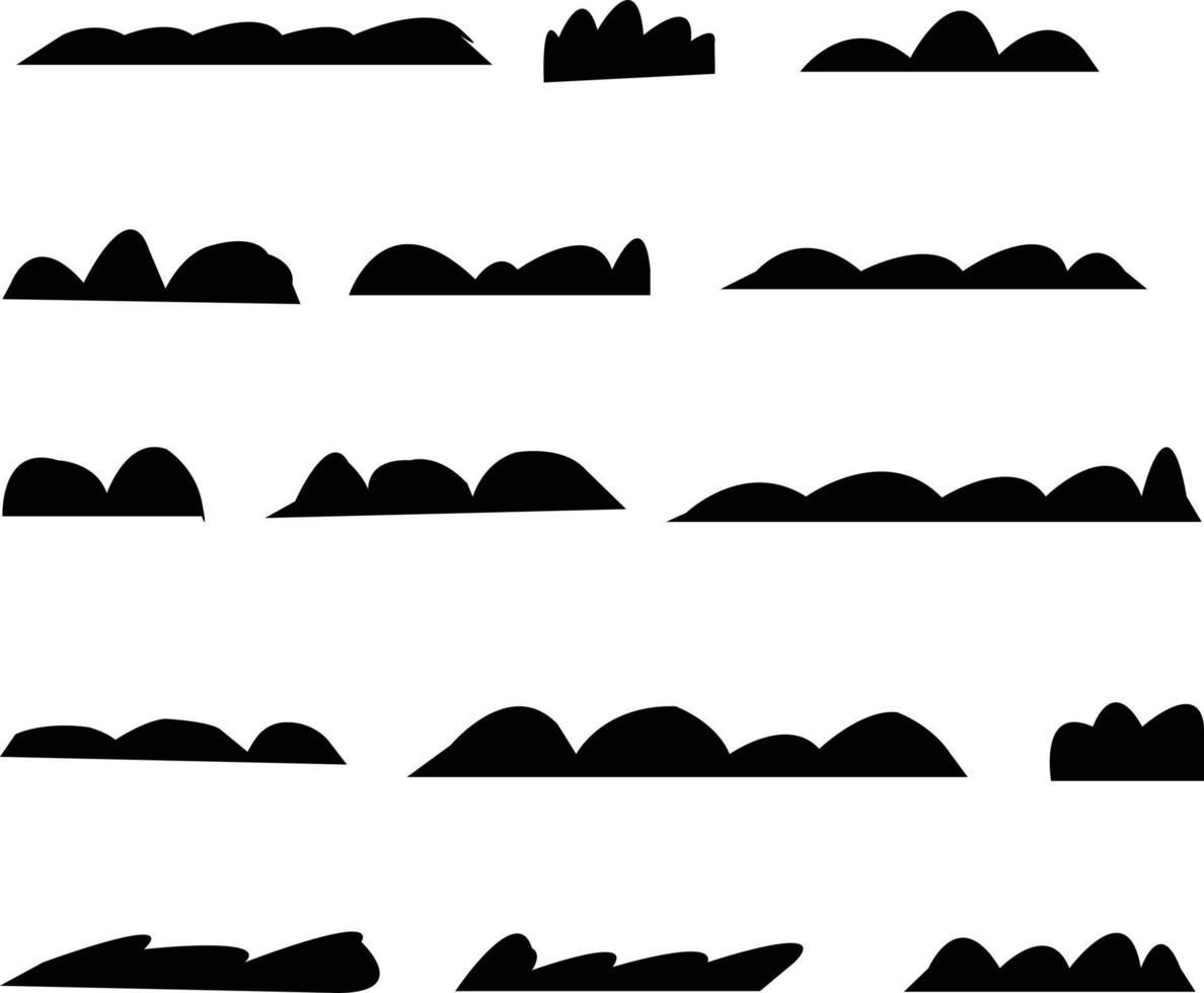 nube silhoettes vector