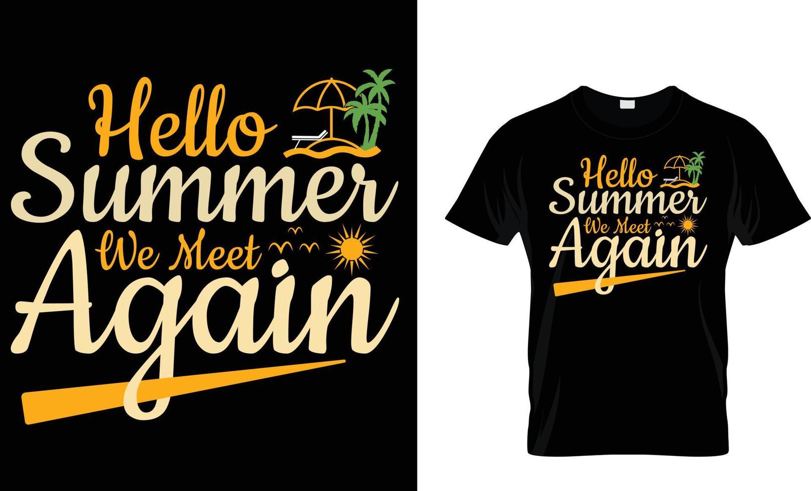 Summer, vacation, typography, surfing T-Shirt design vector