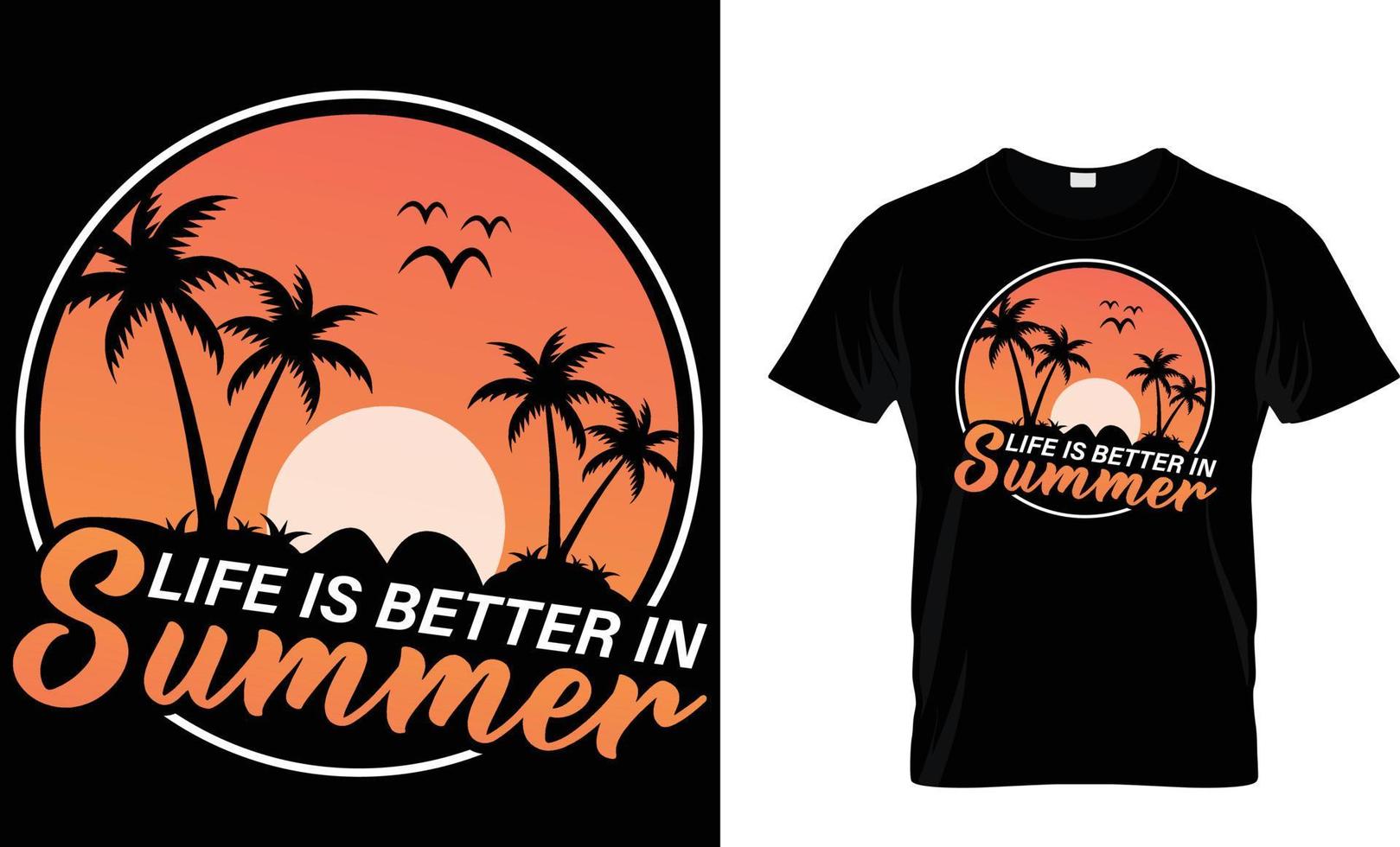 Summer, vacation, typography, surfing T-Shirt design vector