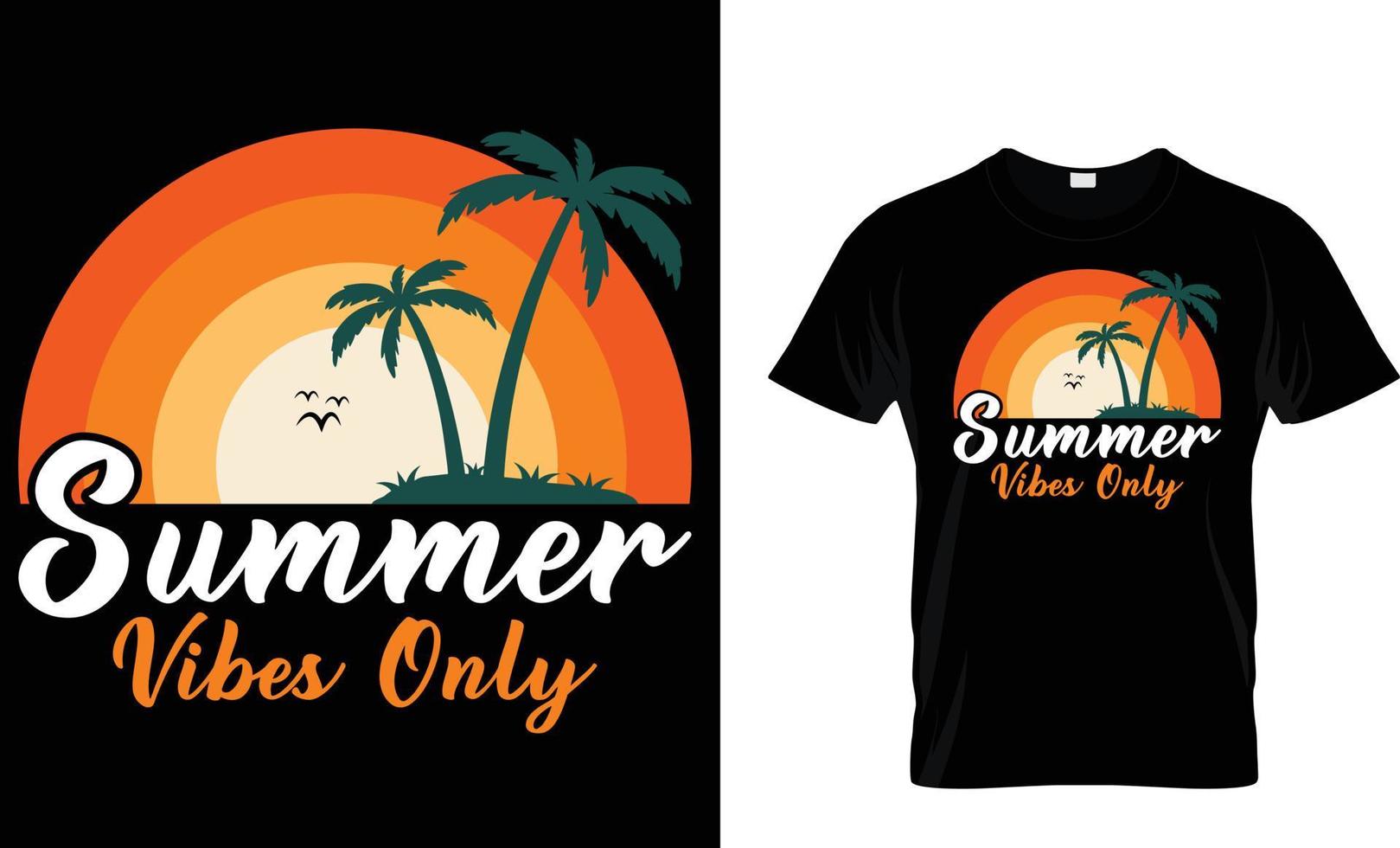 Summer, vacation, typography, surfing T-Shirt design vector