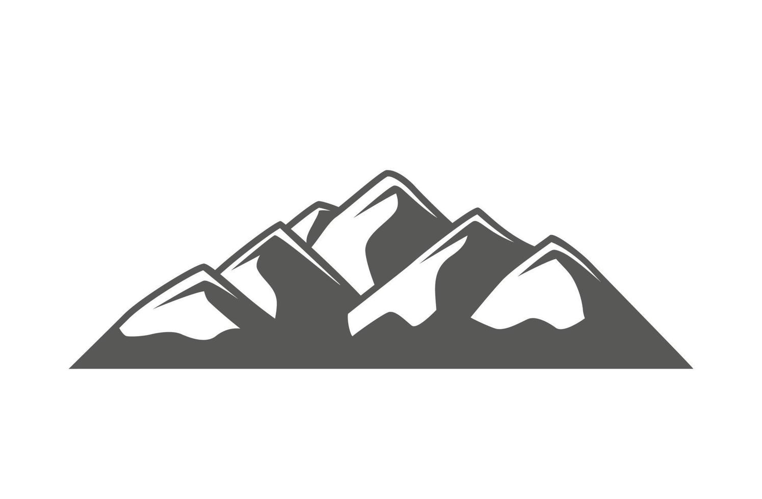 Mountain isolated on white background vector