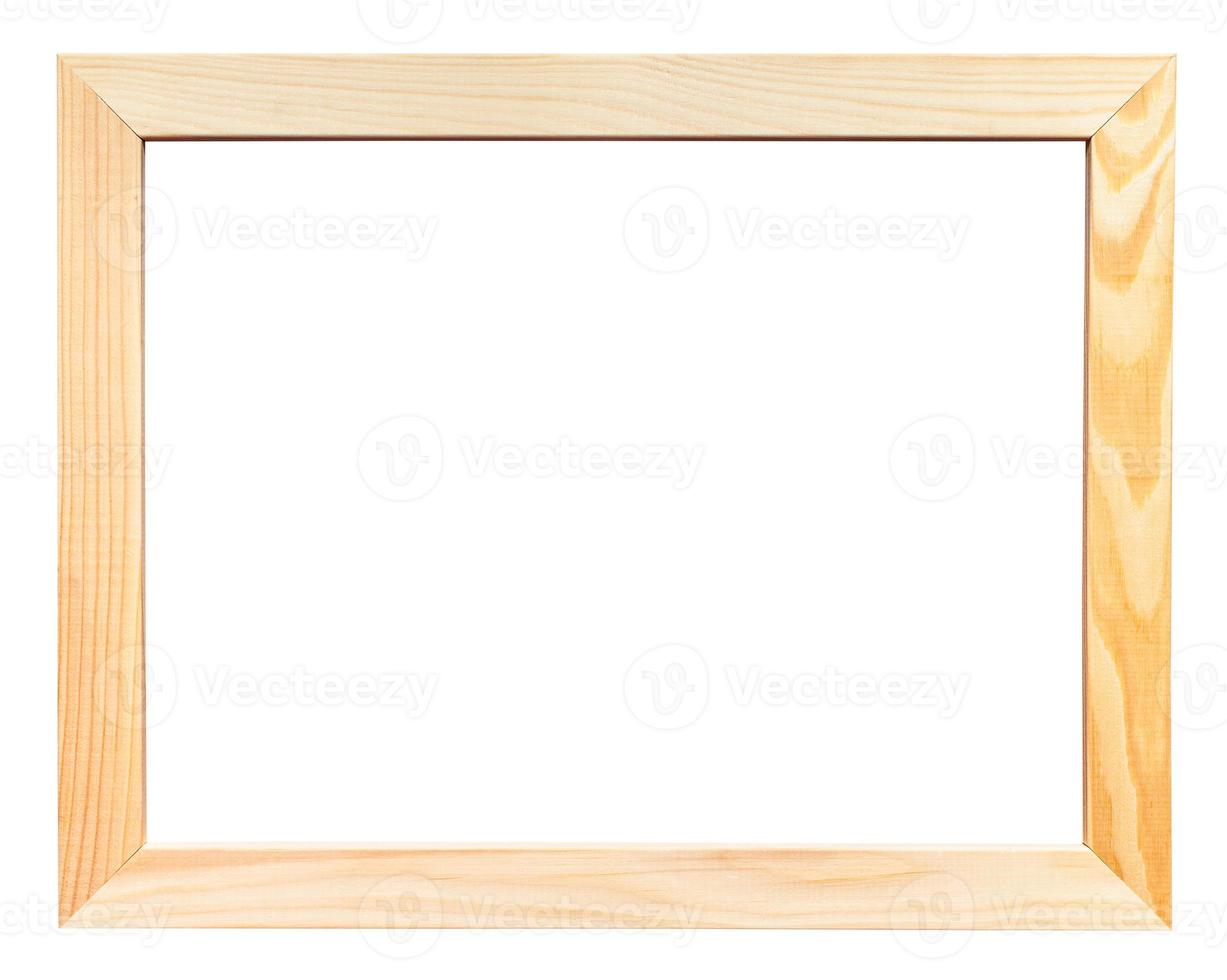 plain wooden picture frame isolated on white photo