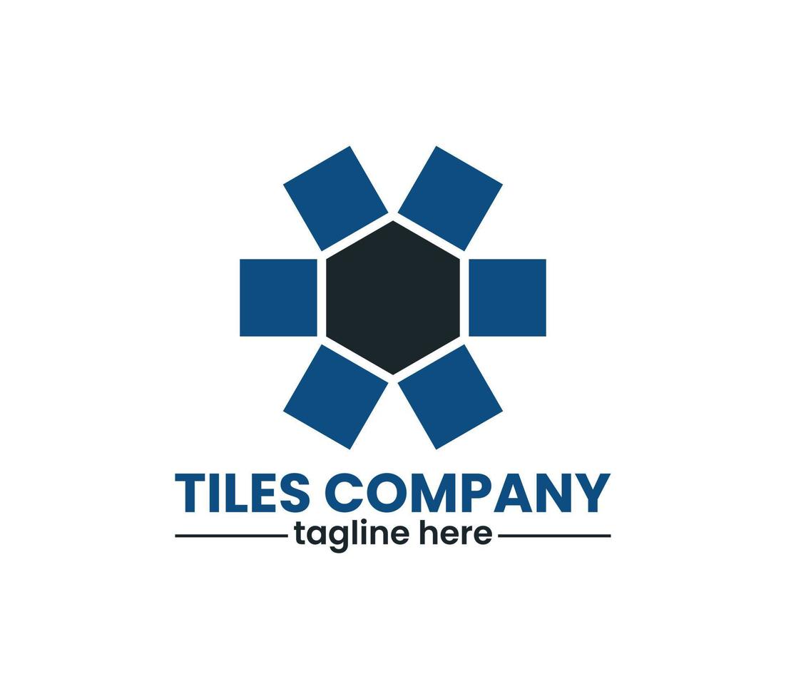 Tiles logo design on white background, Vector illustration.