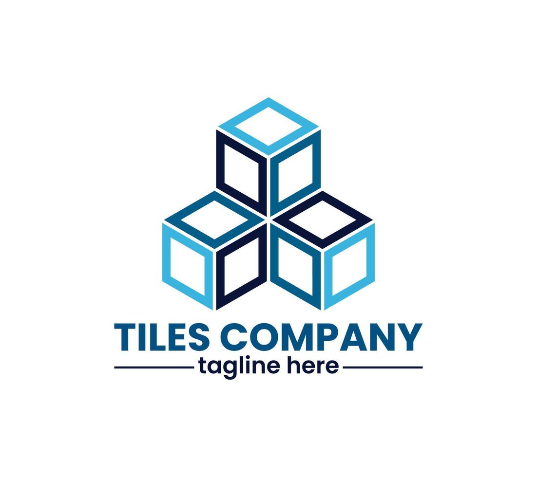 Tiles logo design on white background, Vector illustration.