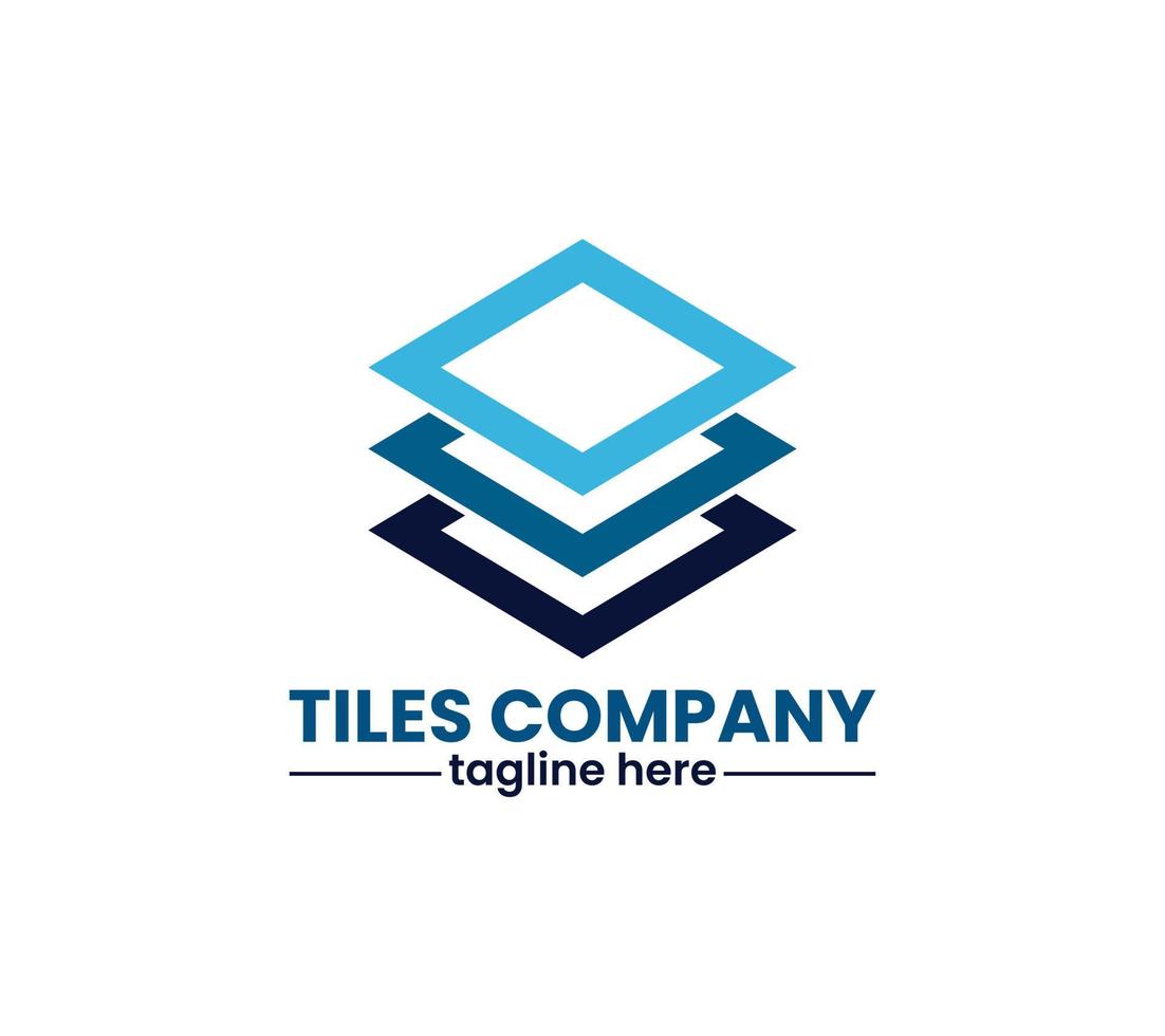 Tiles logo design on white background, Vector illustration.