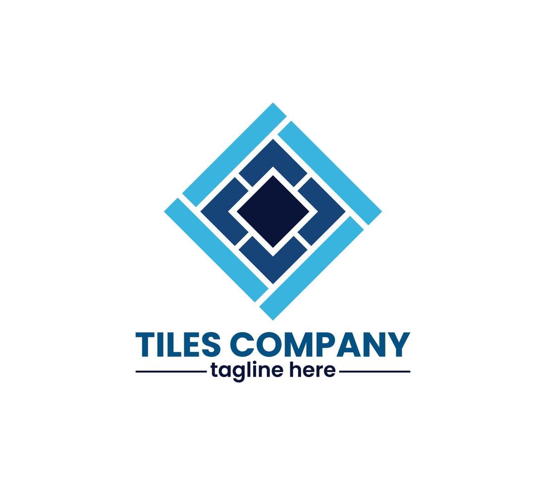 Tiles logo design on white background, Vector illustration.