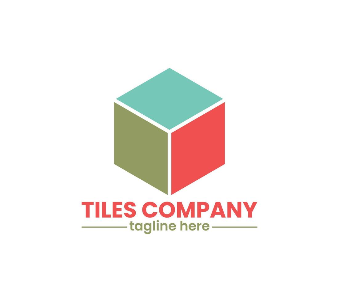 Tiles logo design on white background, Vector illustration.