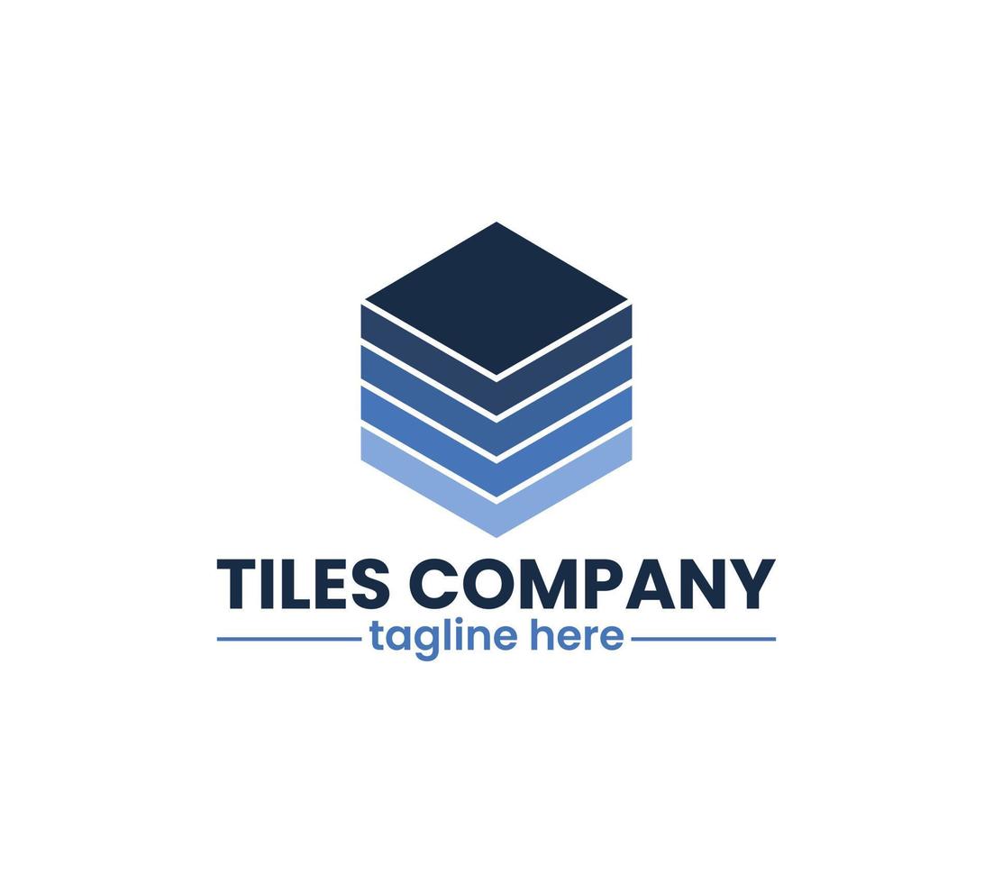 Tiles logo design on white background, Vector illustration.