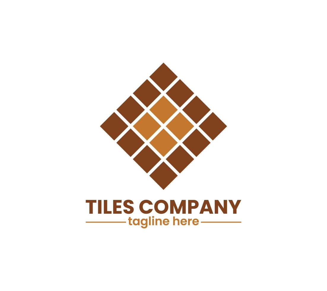 Tiles logo design on white background, Vector illustration.