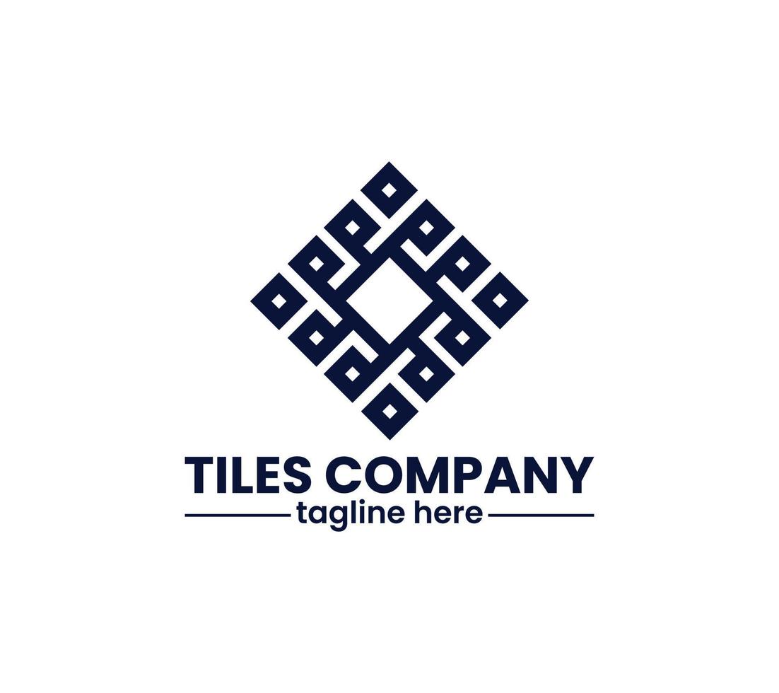 Tiles logo design on white background, Vector illustration.