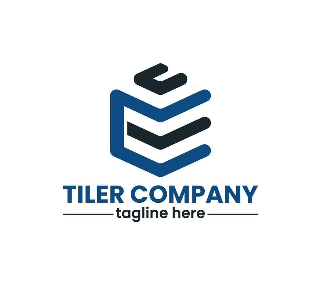Tiles logo design on white background, Vector illustration.