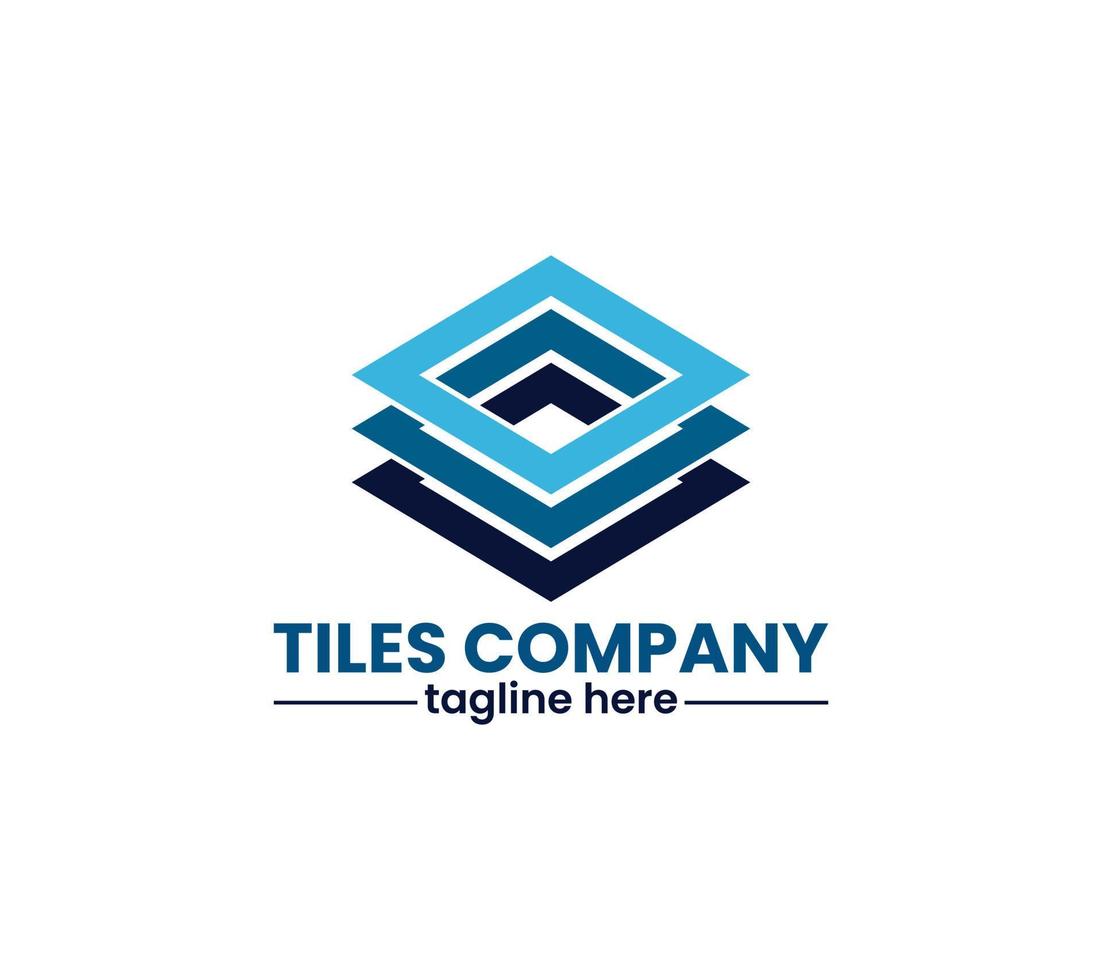 Tiles logo design on white background, Vector illustration.