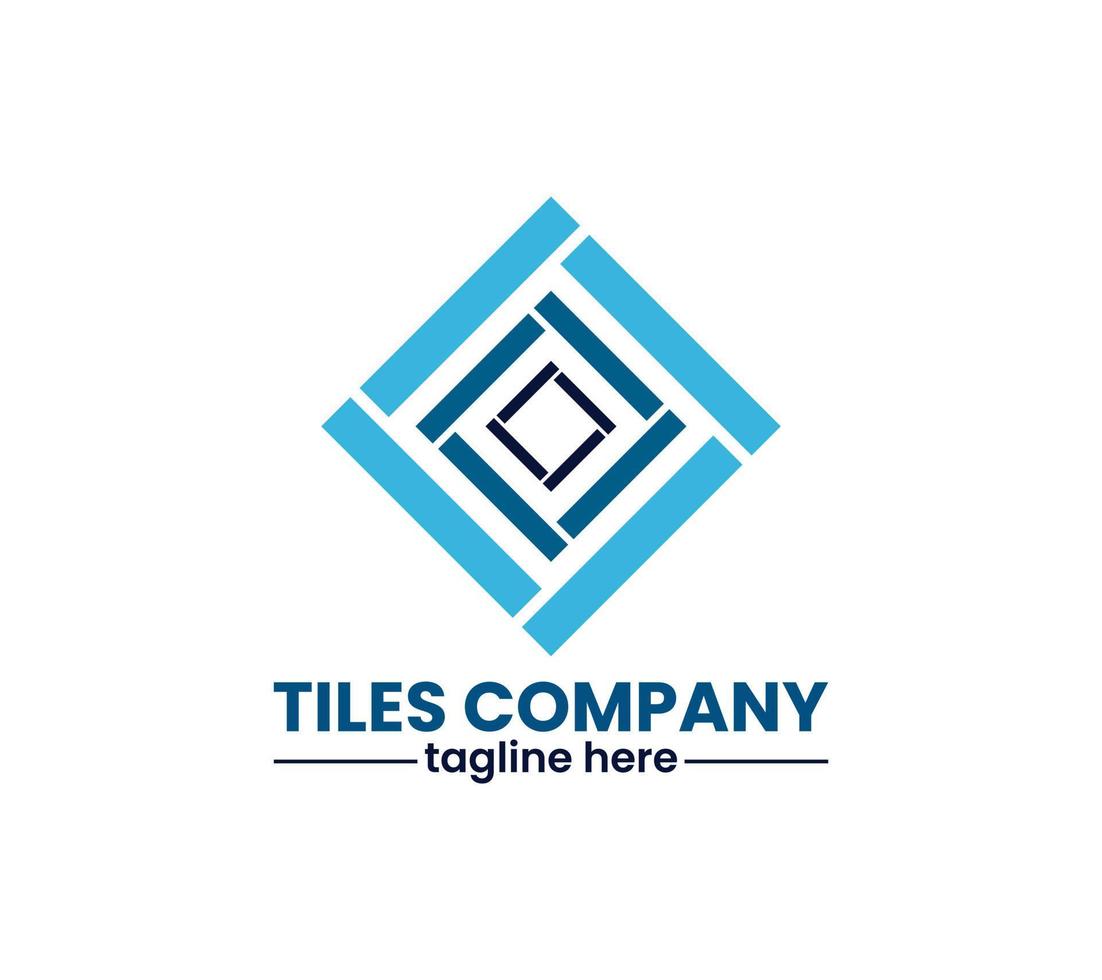 Tiles logo design on white background, Vector illustration.