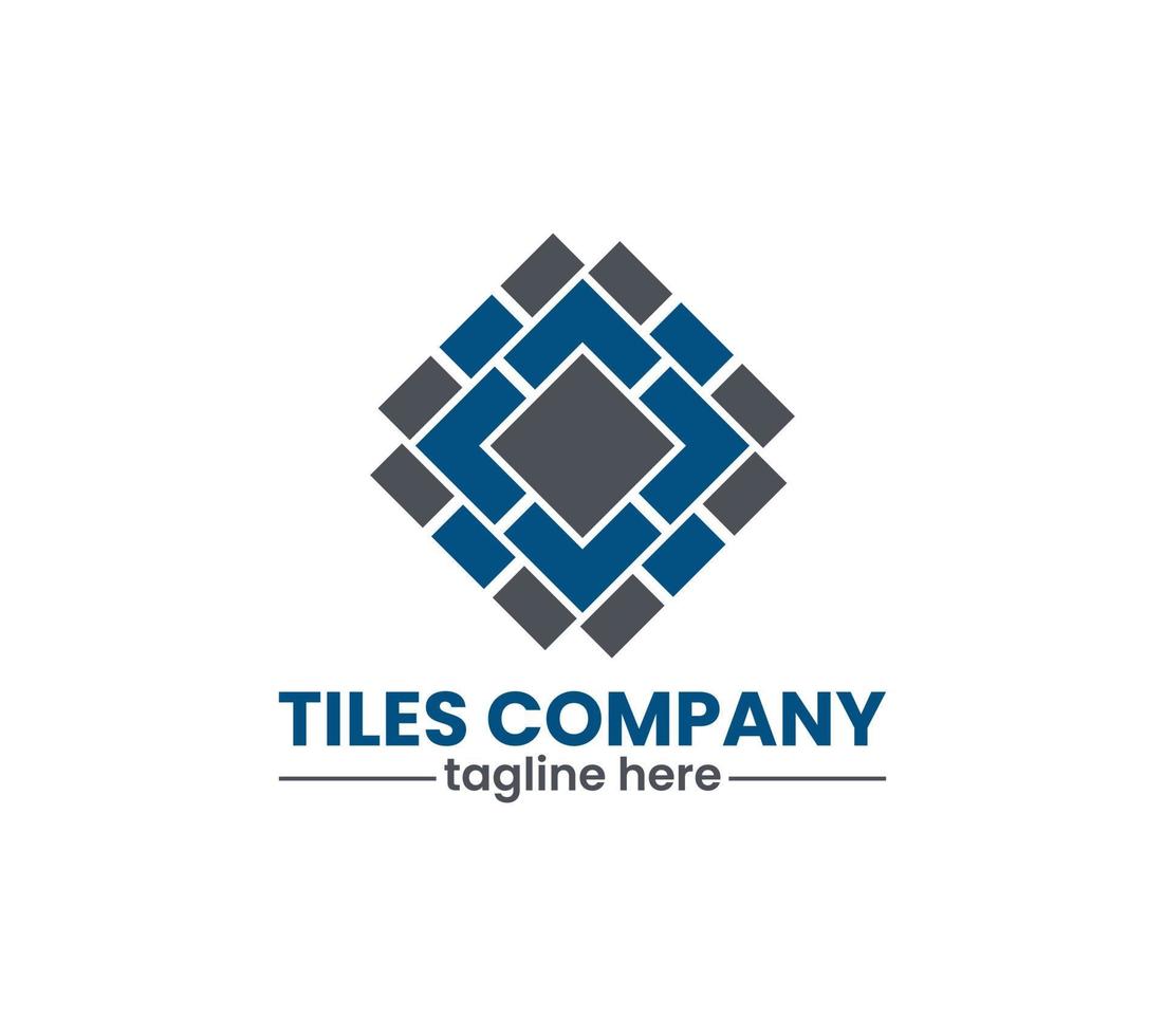 Tiles logo design on white background, Vector illustration.