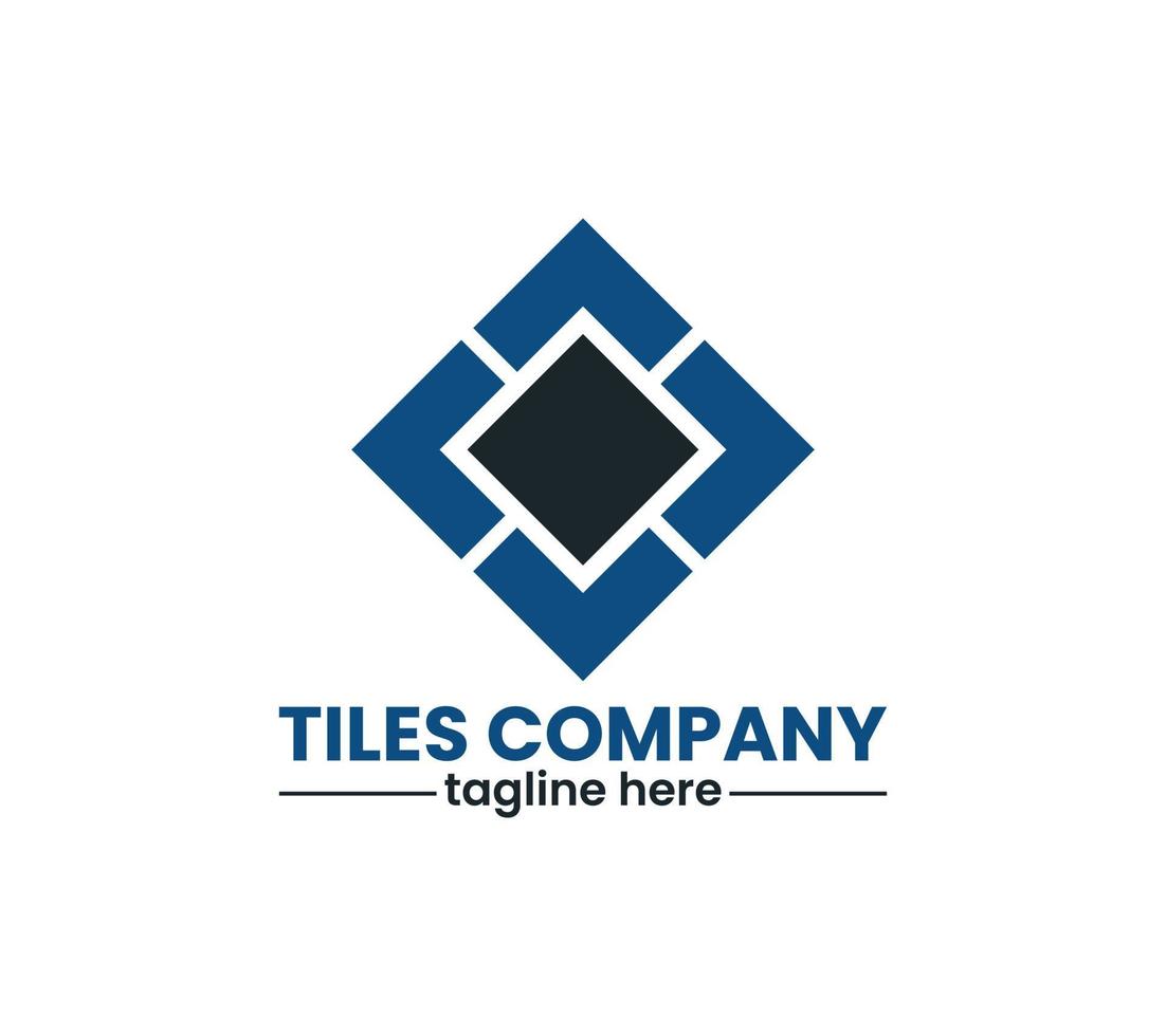 Tiles logo design on white background, Vector illustration.