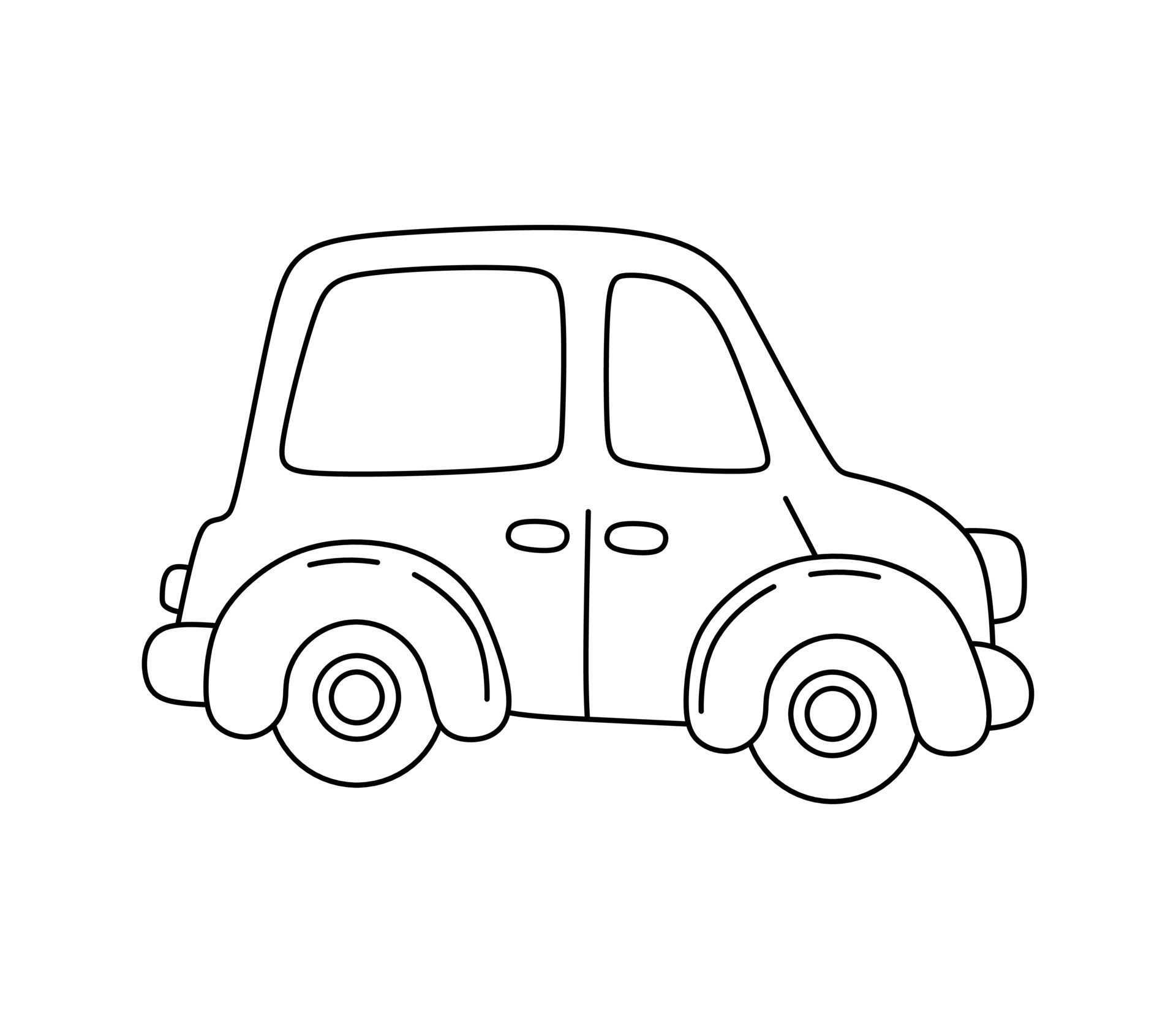Car Black and White Vector Illustration Coloring Book for Kids 22919568