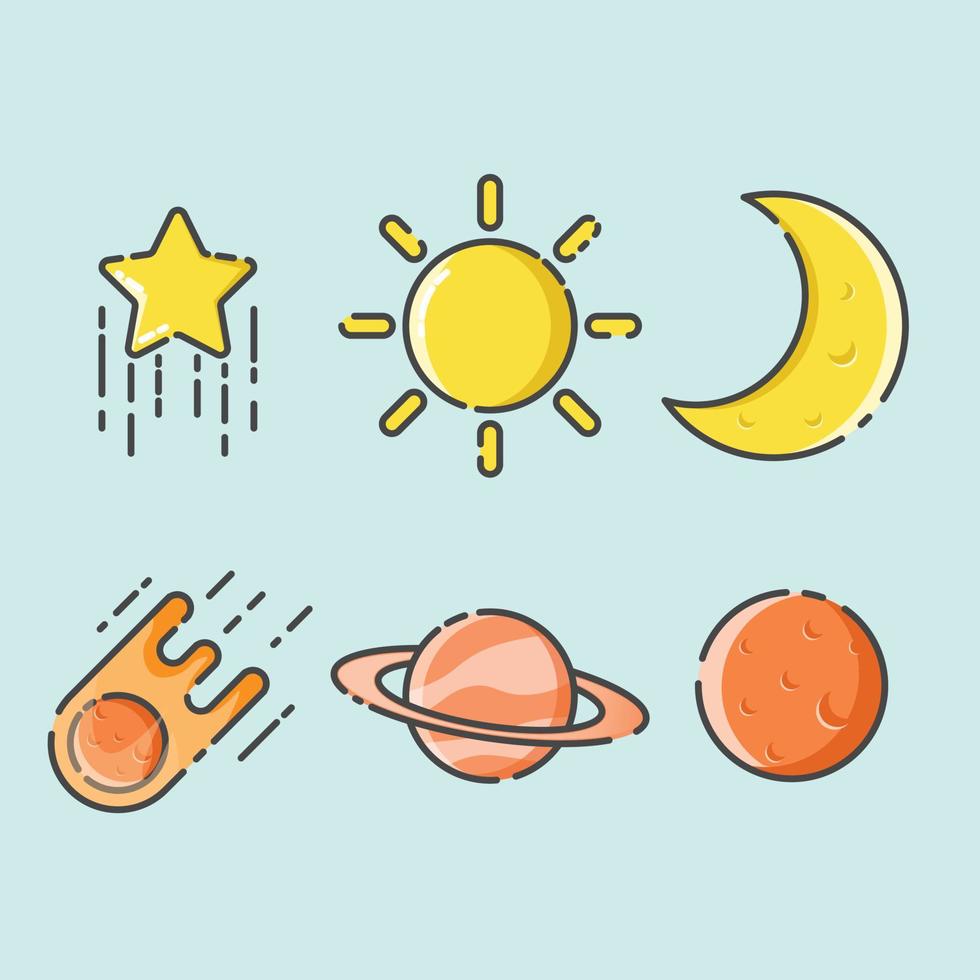 CUTE PLANET ILLUSTRATION vector