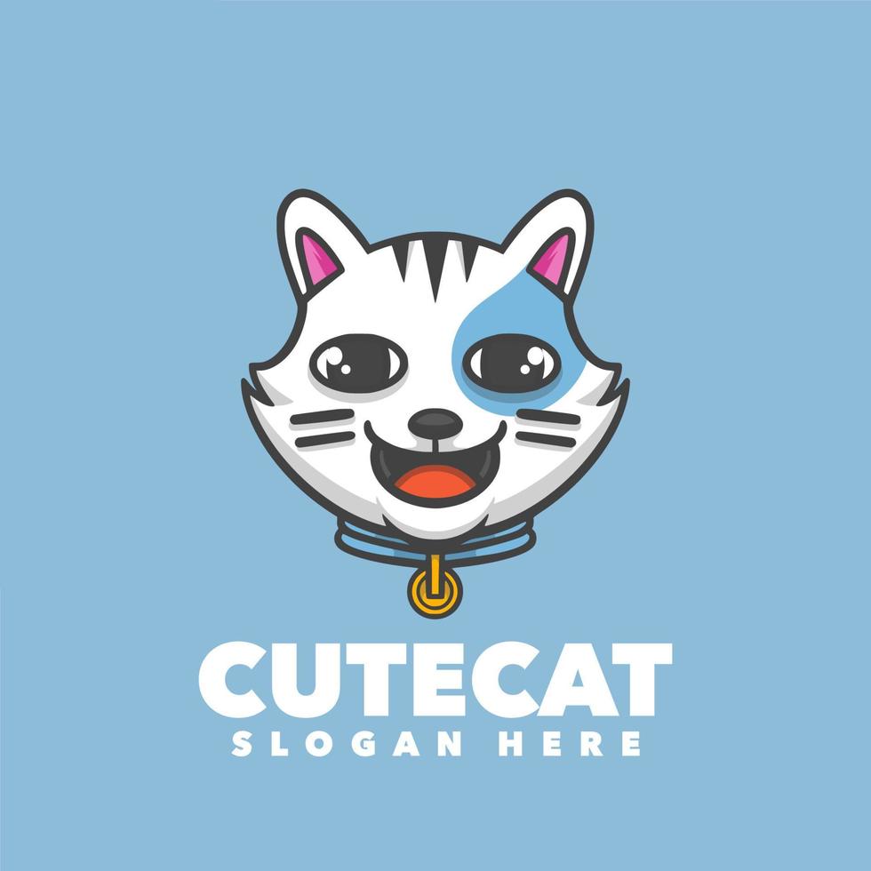 Cat mascot funny vector