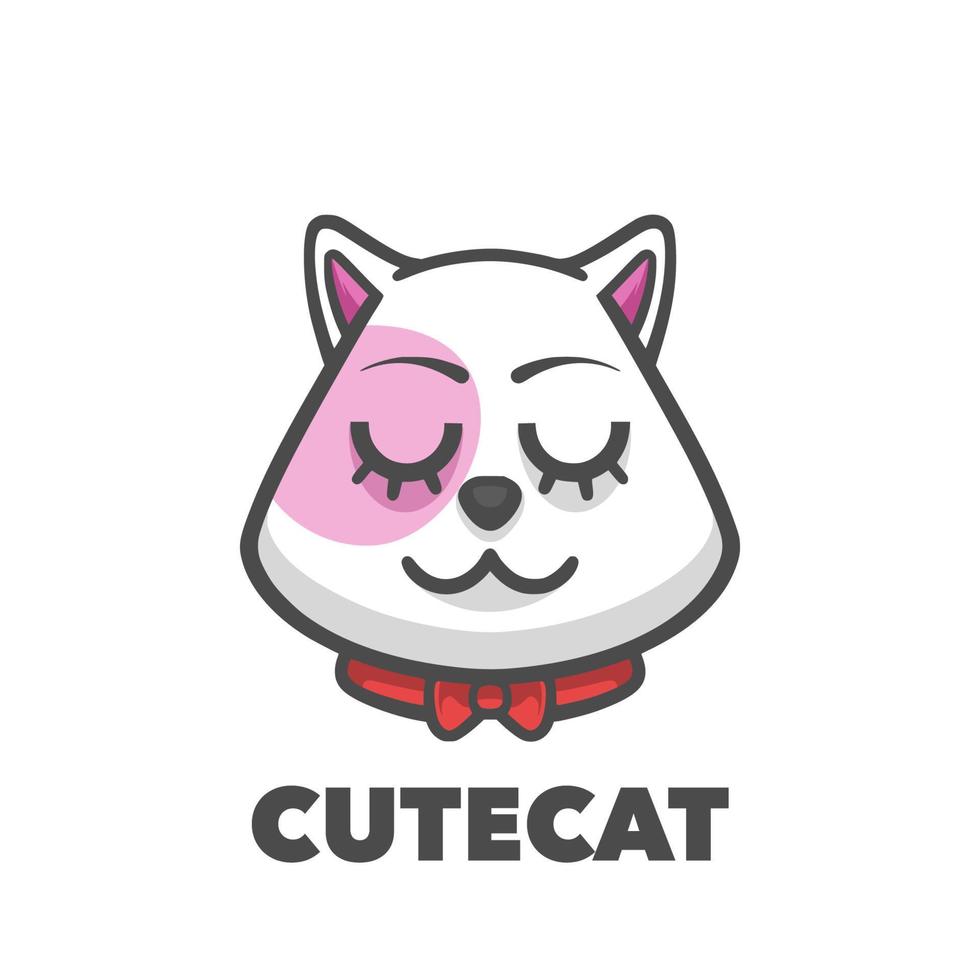 Cat cute mascot vector