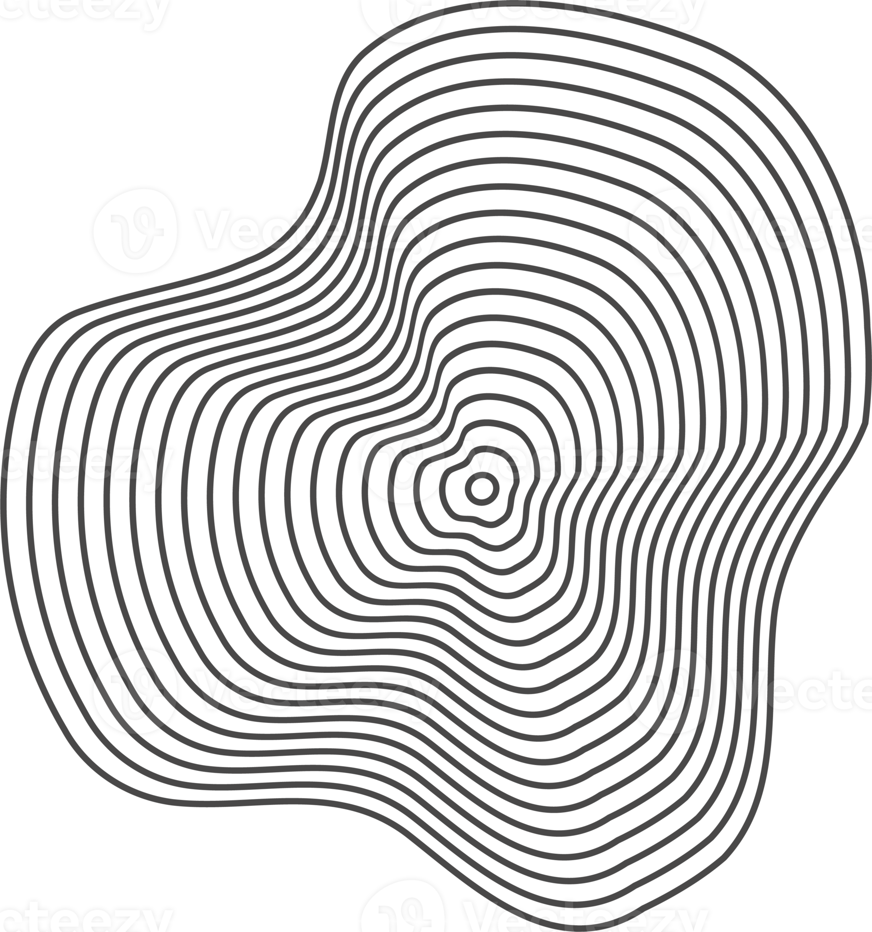 Topography line circles. Tree rings organic pattern. Nature wavy