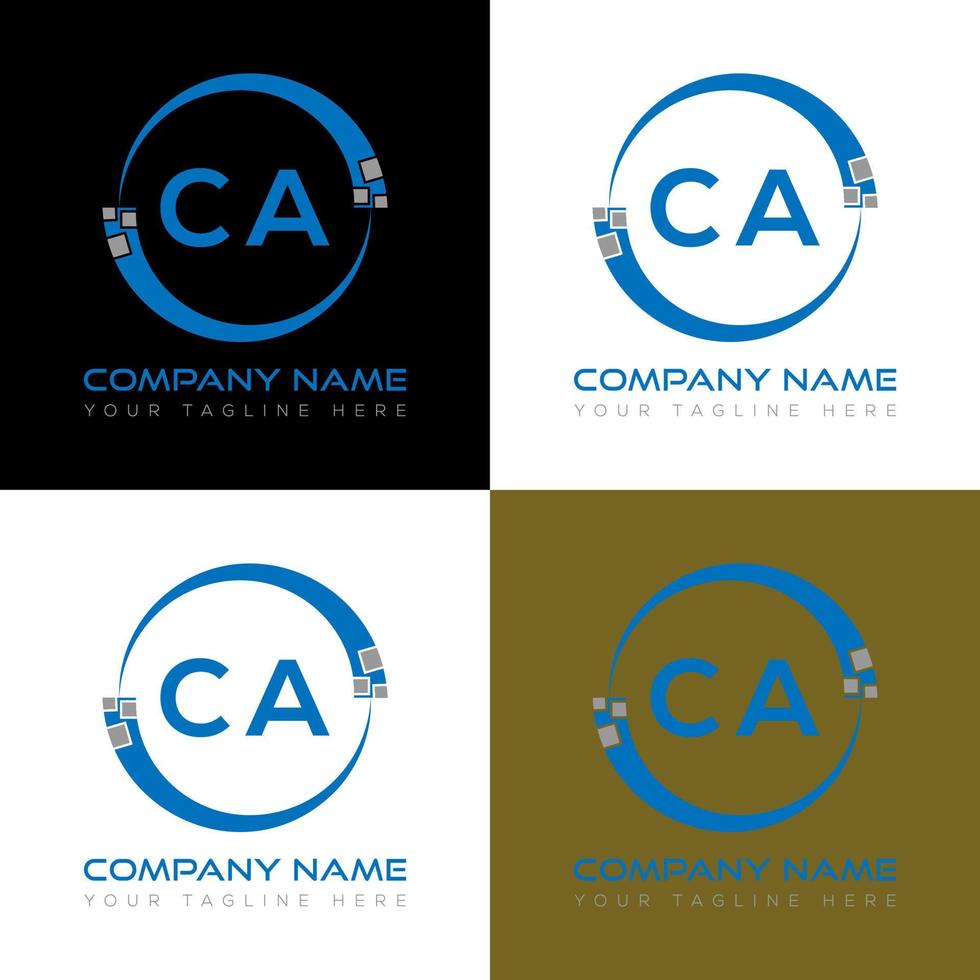 CA letter logo creative design. CA unique design. vector