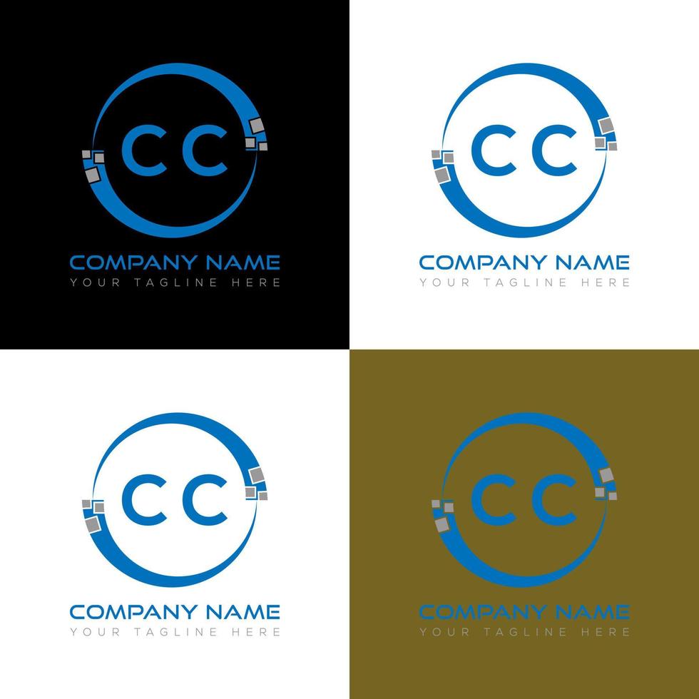 CC letter logo creative design. CC unique design. vector