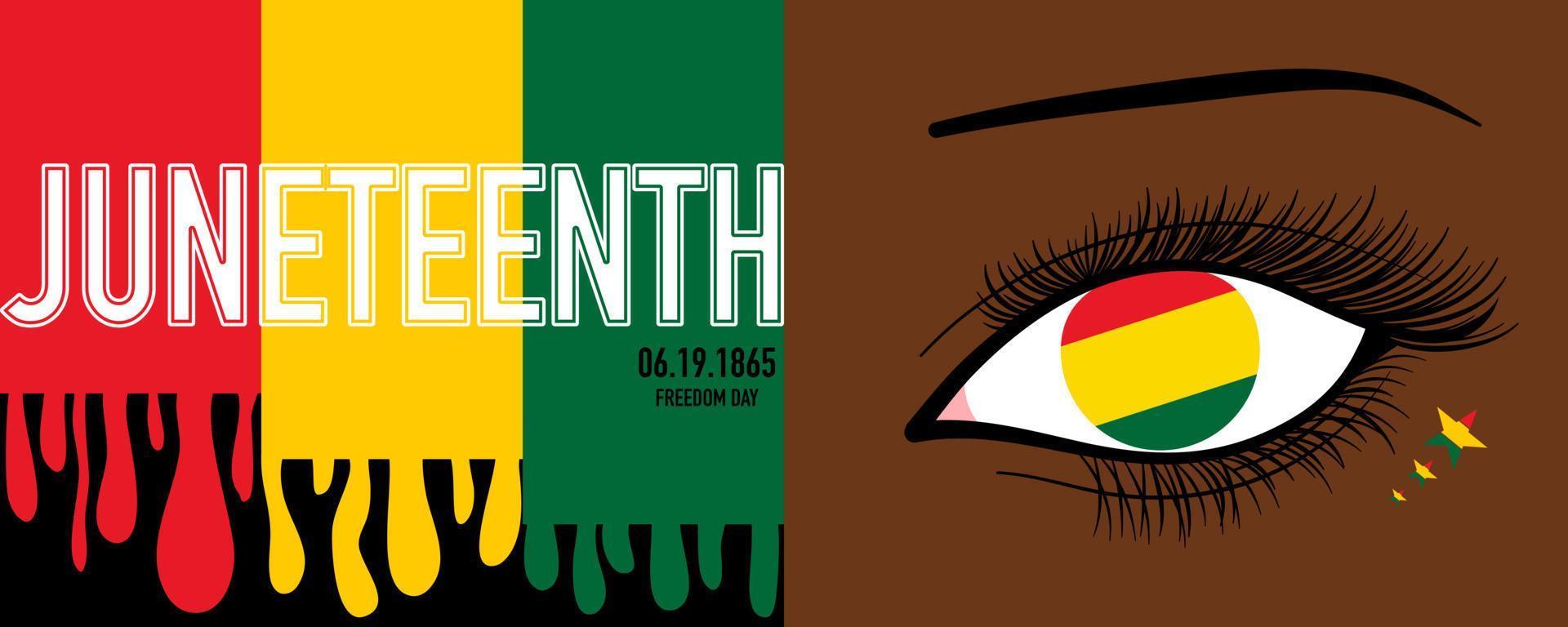 Juneteenth freedom day vector design