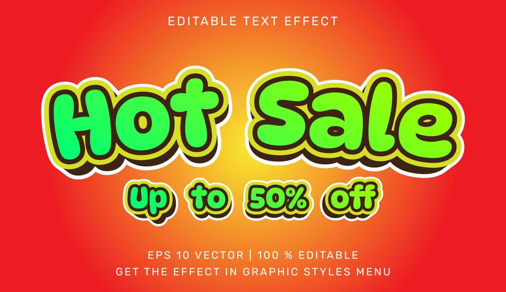 Hot sale up to 50 off 3d editable text effect vector