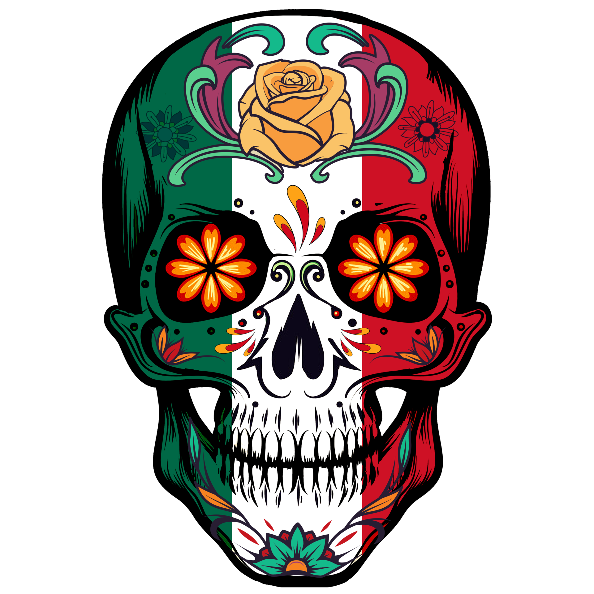 Free Day Of The Dead skulls design 22921533 PNG with Transparent Background